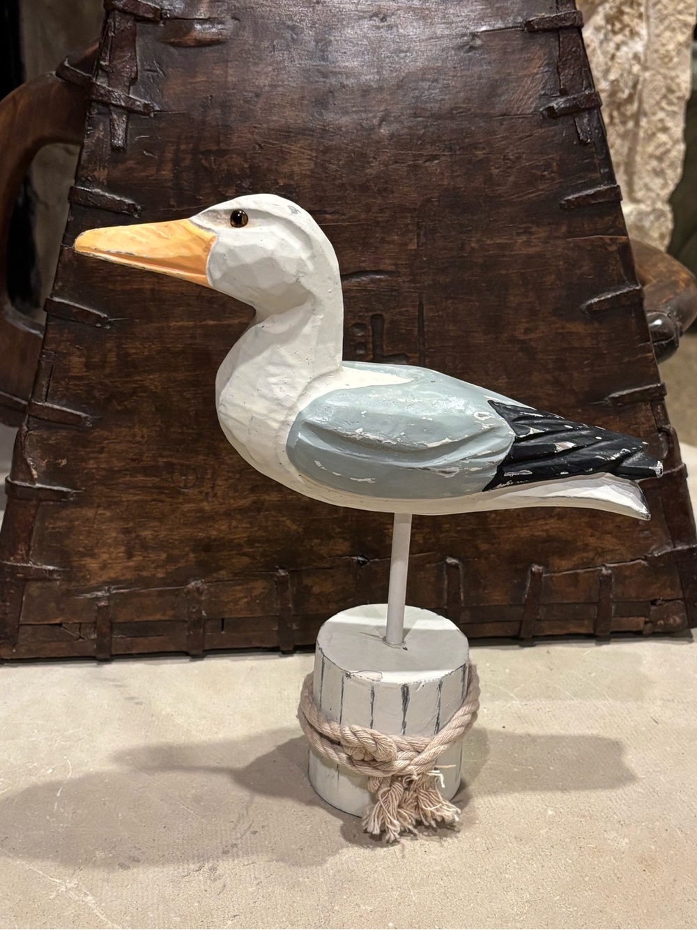 Seagull Wood Carved Hand Painted